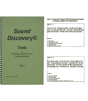 Sound Discovery Texts for Reading, Writing and Comprehension, Step 1.